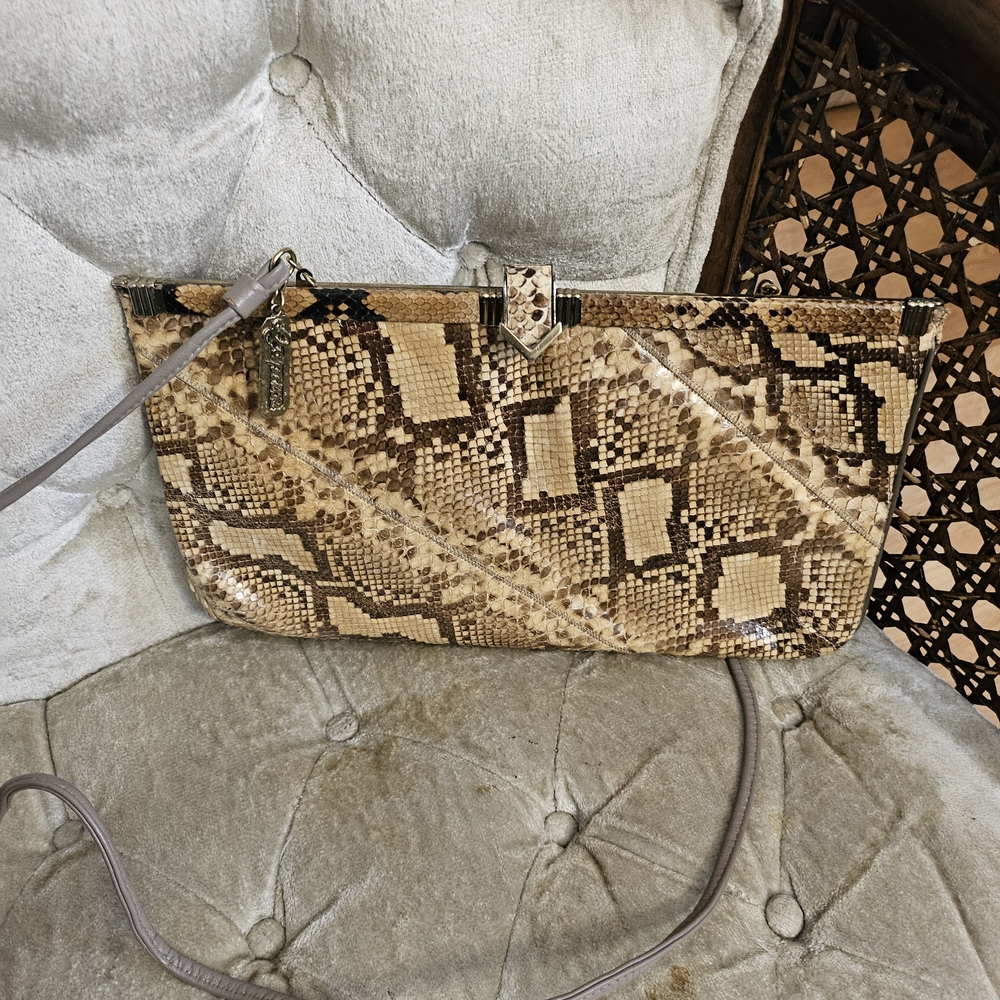 Snakeskin Pattern Clutch Bag